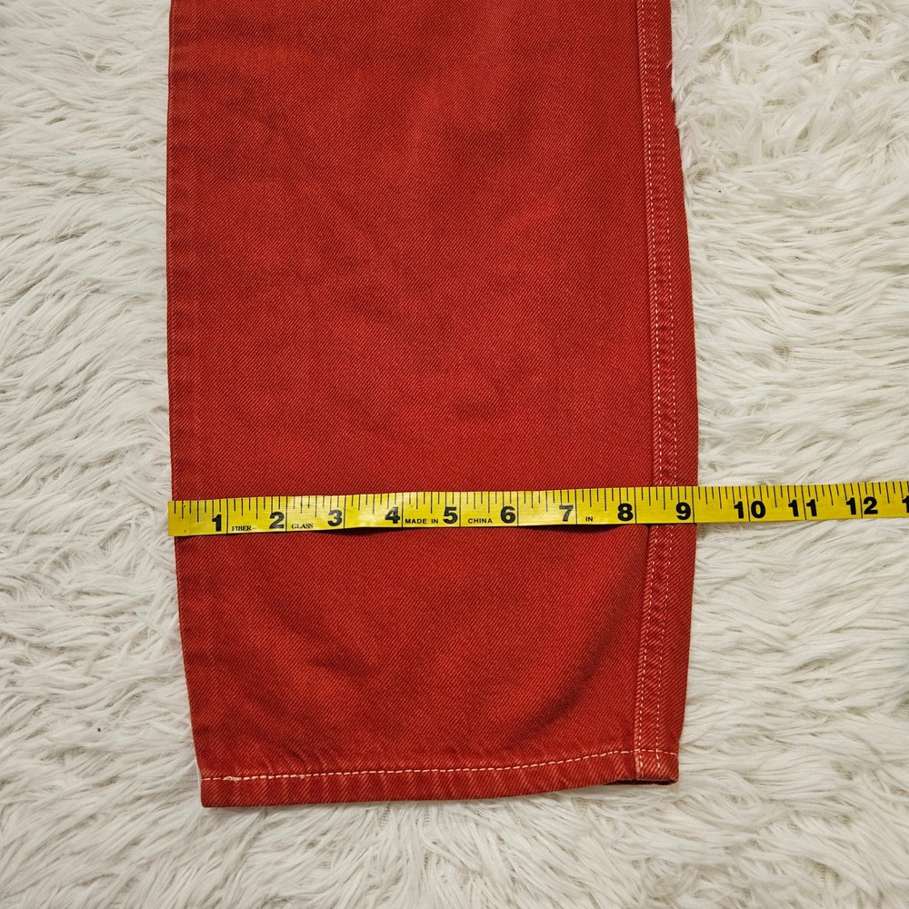 Levis Womens Dad Utility Pants Rust Relaxed Straight Leg Carpenter Jeans Sz 26 - Picture 8 of 13